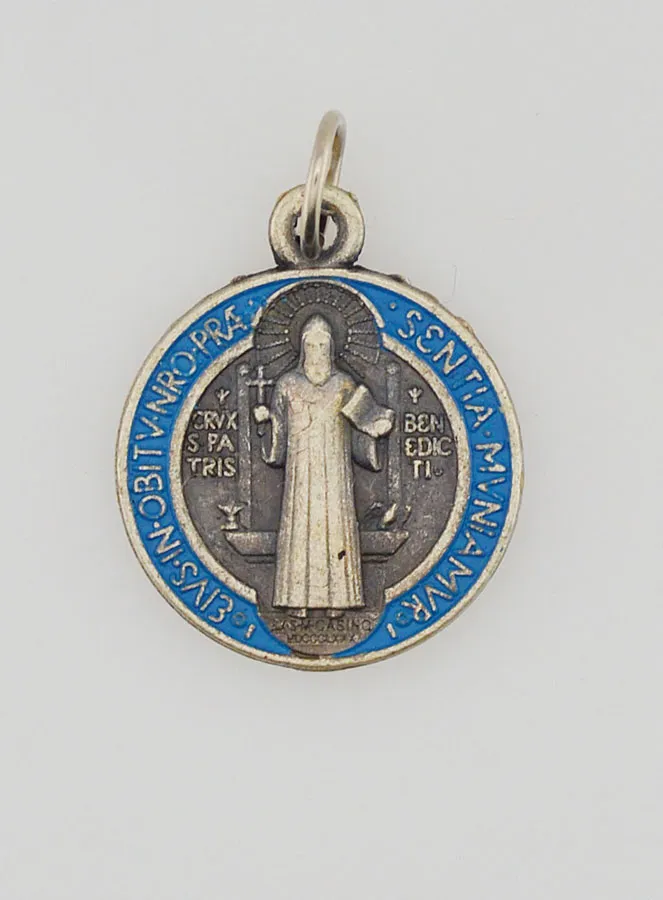 Medaille Benedictus Zilverkleurig - 18mm (pic 4)