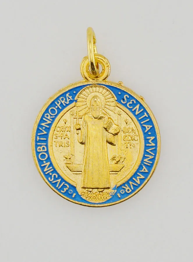 Benedictus Medaille Goudkleurig - 18mm (pic 4)
