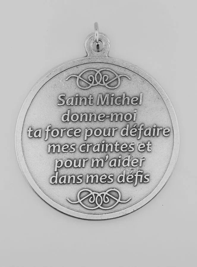 Grote Wandmedaille Heilige Michaël Aartsengel - 6.5cm (pic 4)