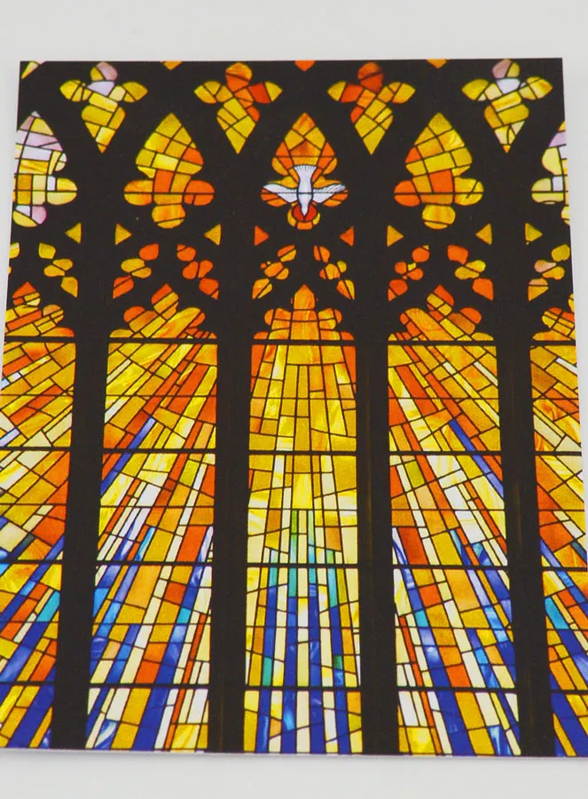 Vormsel Prentje - Glas-in-loodraam Vuur van de Heilige Geest (pic 2)