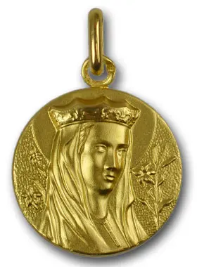 Vergulde Hanger Heilige Maria met Kroon (pic 1)