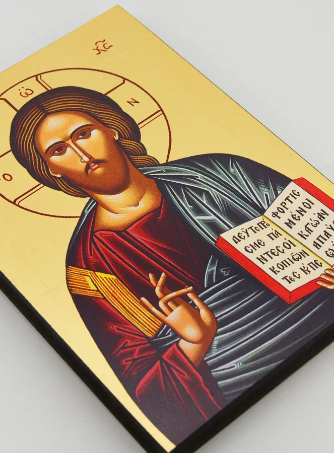 Byzantijnse Icoon Jezus Pantocrator - 20 cm (pic 3)