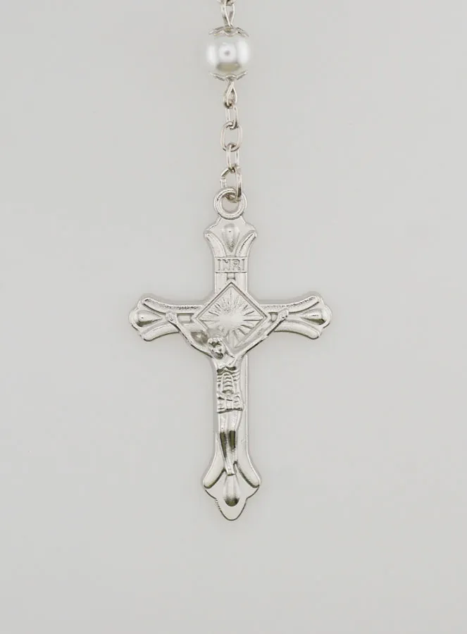 Rozenkrans Lourdes Zwarte en Witte Kralen - Medaille Lourdes-water (pic 3)