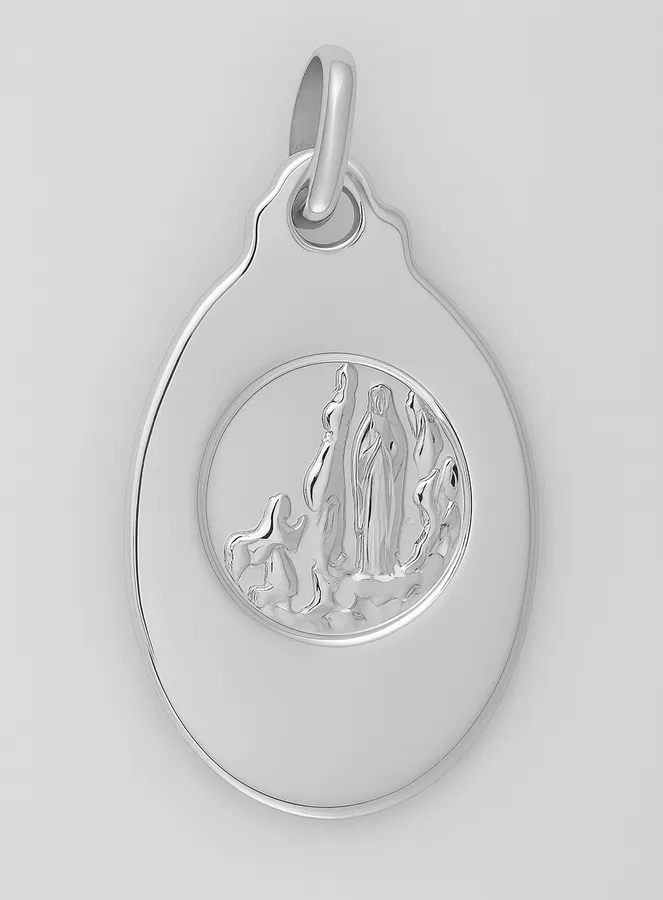 Hanger Profiel Heilige Maagd Maria - 925 Sterling Zilver (pic 3)