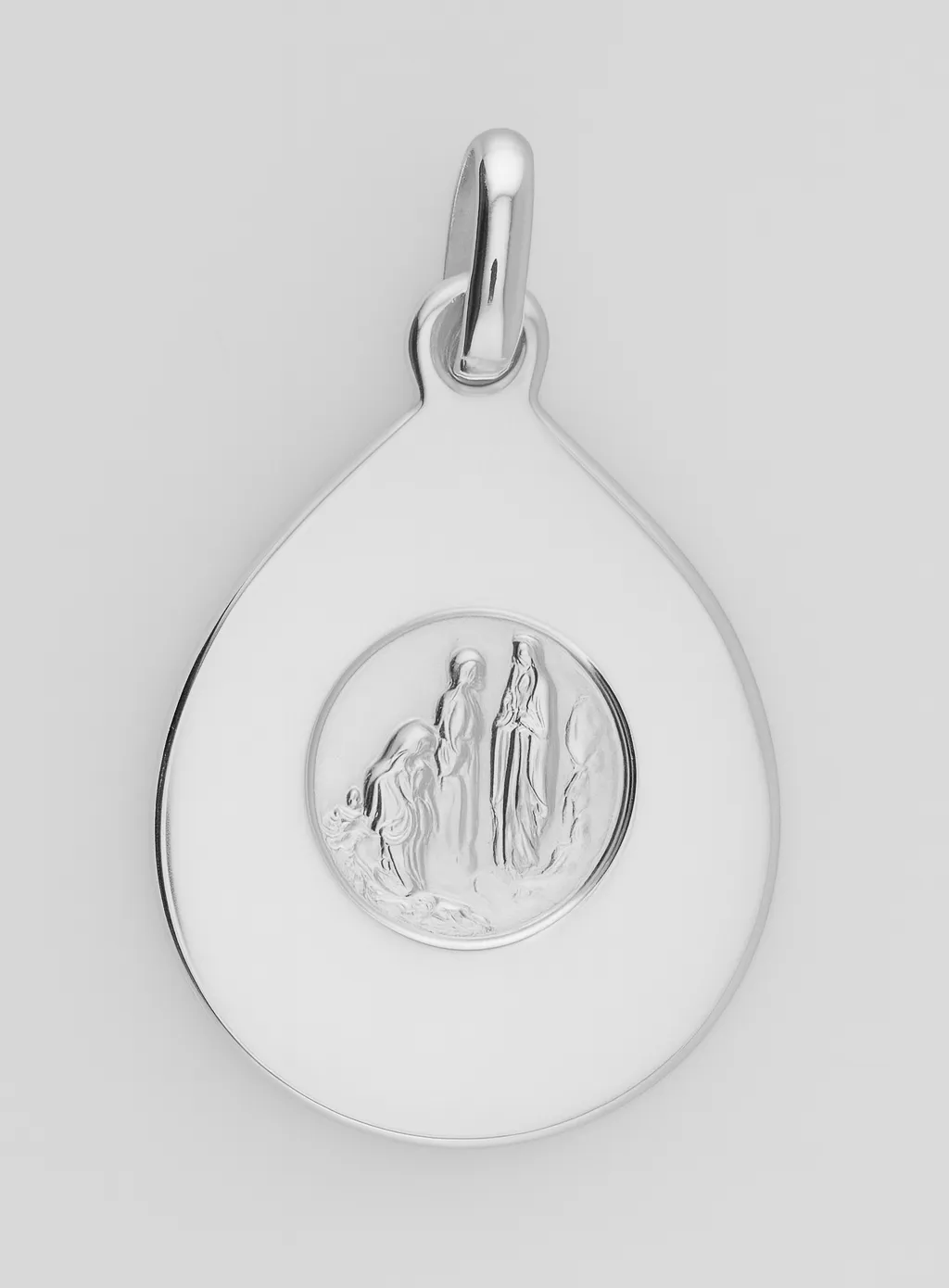 Medaille Maagd Maria Biddend - Zilver 925 (pic 2)