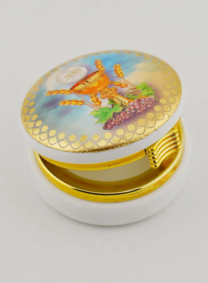 Hostiedoosje Communie Wijn en Levensbrood - 5 cm (pic 4)