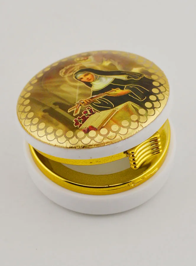 Hostie-doosje Afbeelding Heilige Rita van Cascia - 5 cm (pic 4)