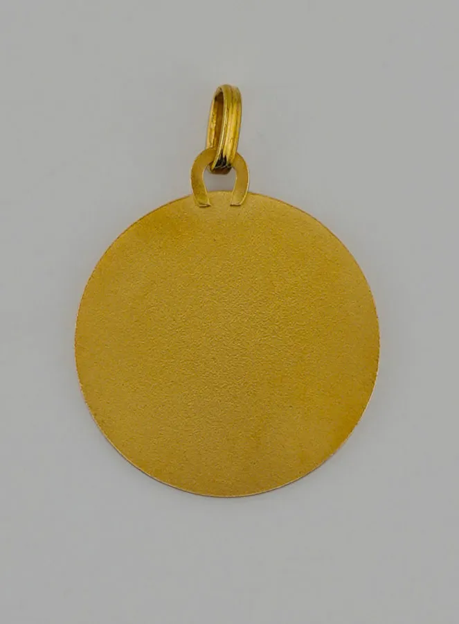 Hanger Heilige Michaël Massief Goud 18 Karaat Glanzend - 18 mm (pic 4)