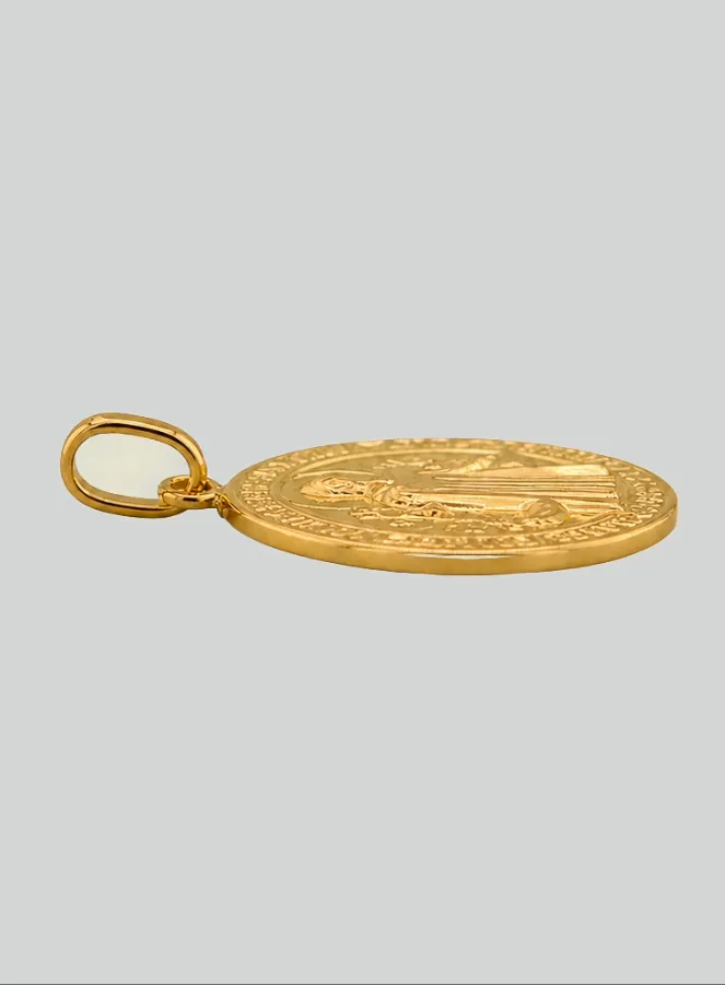 Heilige Benedictus Medaille van 18 karaat Goud - 16 mm (pic 4)