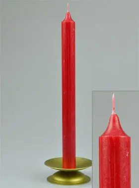 Tafelkaars Dinerkaars Robijn Rood Rustiek - 25cm (pic 1)