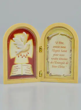 Tweeluik Icoon Kom Heilige Geest + Gebed (pic 1)