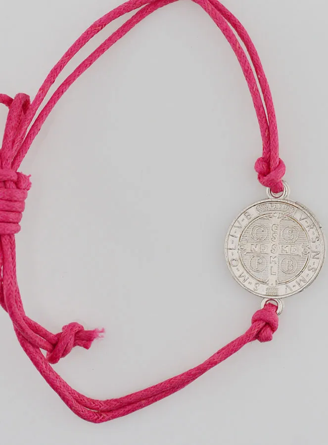 Armband met Sint Benedictus Medaille - Pink Roze (pic 4)