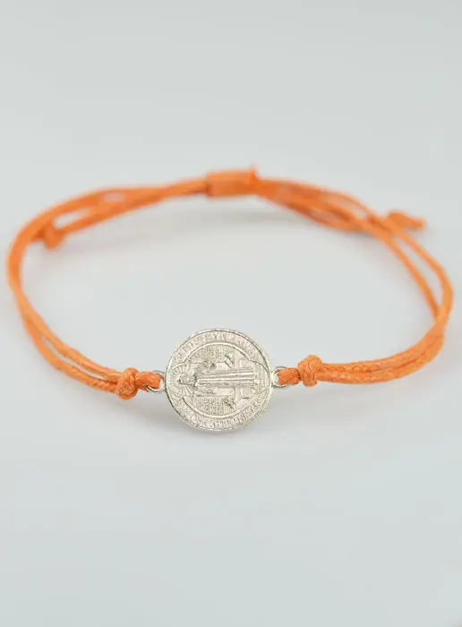 Armband met Medaille Heilige Benedictus - Oranje (pic 3)