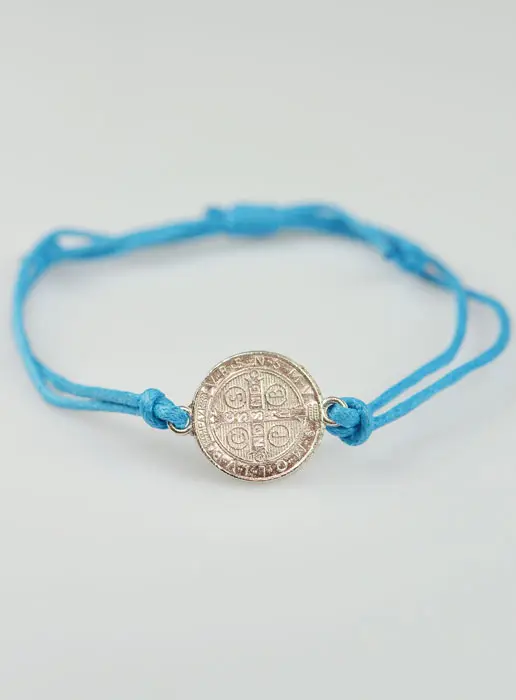 Armband met Medaille St. Benedictus - Licht Blauw (pic 2)