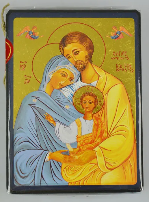 Byzantijnse Icoon Heilige Familie van Nazareth - 12,5 cm (pic 2)