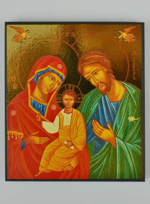 Kleine Byzantijnse Icoon H. Familie - 9 cm (pic 2)