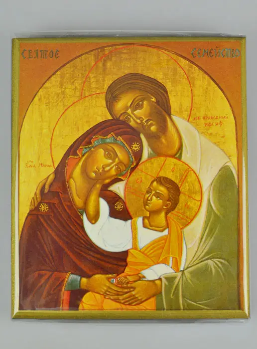 Byzantijnse Icoon van de Heilige Familie - 15 cm (pic 2)