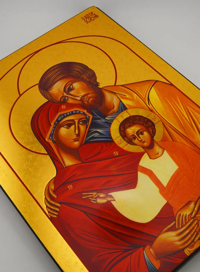Byzantijns Icoon Heilige Familie van Nazareth - 24 cm (pic 3)