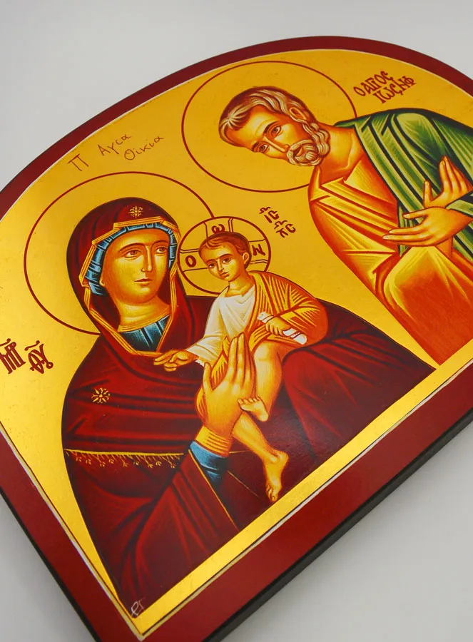 Byzantijns Icoon Heilige Familie van Nazareth - 28 cm (pic 3)