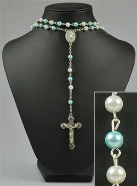 Rozenkrans Ketting Trendy Parelmoer Kralen (pic 1)