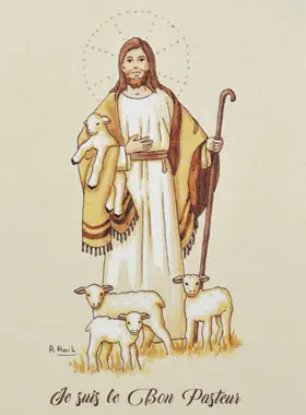 Eerste Heilige Communie Prentje - Ik ben de Goede Herder (pic 1)