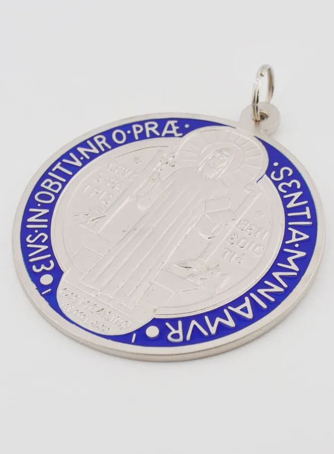 Grote Medaille Heilige Benedictus Kleur - 10 cm (pic 4)