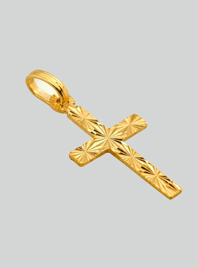 Hanger Kruis Jezus - 18 Karaats Geel Goud (pic 2)