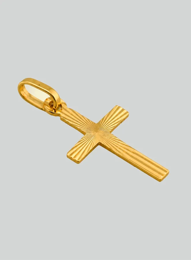 Hanger Kruis Jezus - 18 Karaats Geel Goud (pic 4)