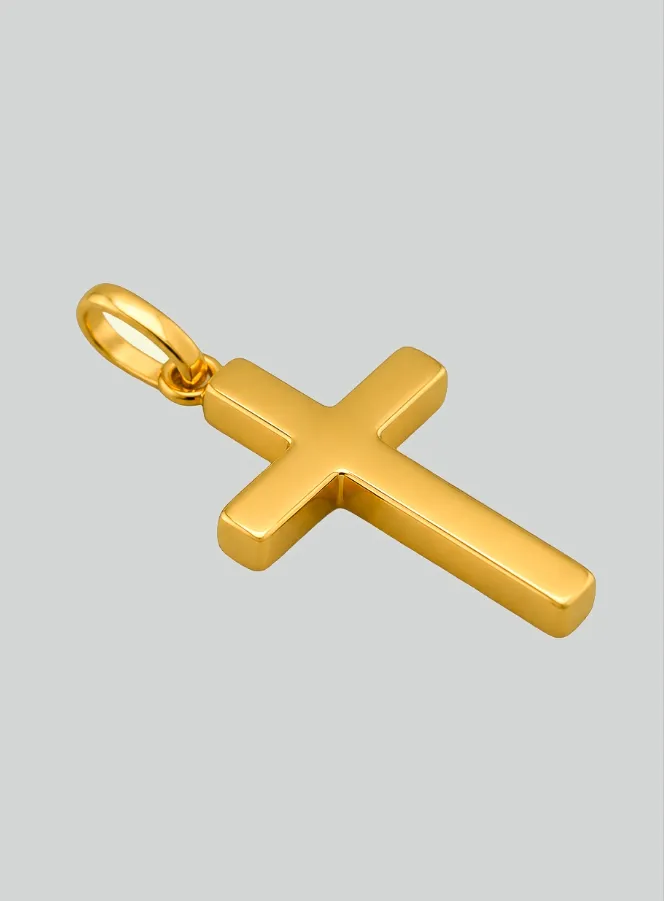Hanger Kruis Jezus Christus - 15mm - 18 Karaats Goud (pic 2)