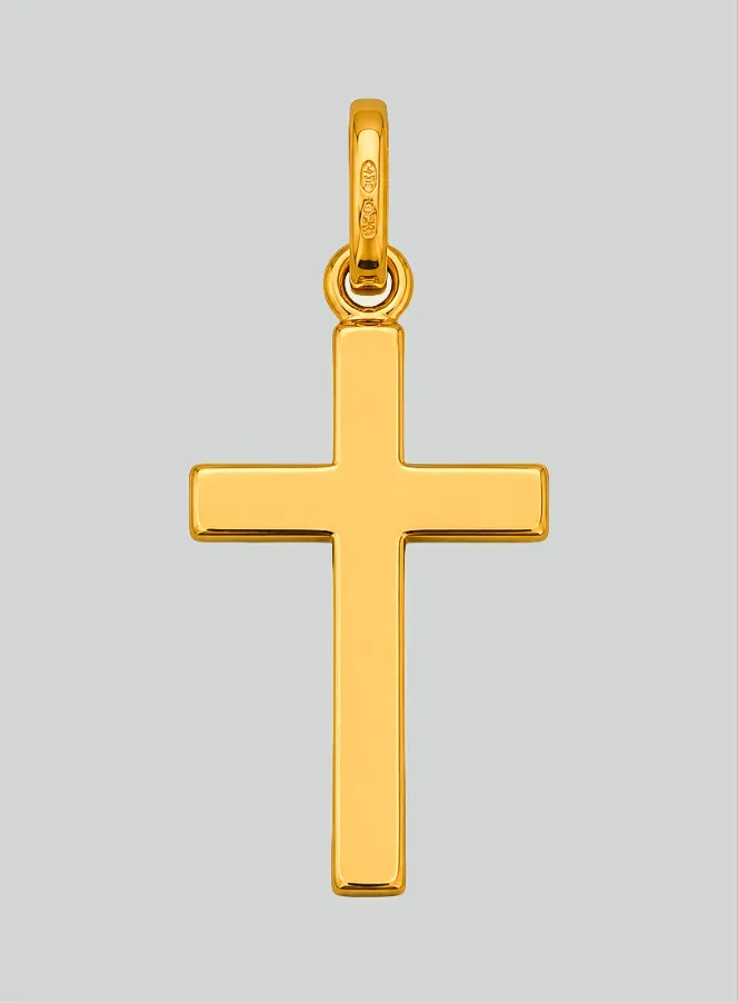 Hanger Kruis Jezus Christus - 15mm - 18 Karaats Goud (pic 3)