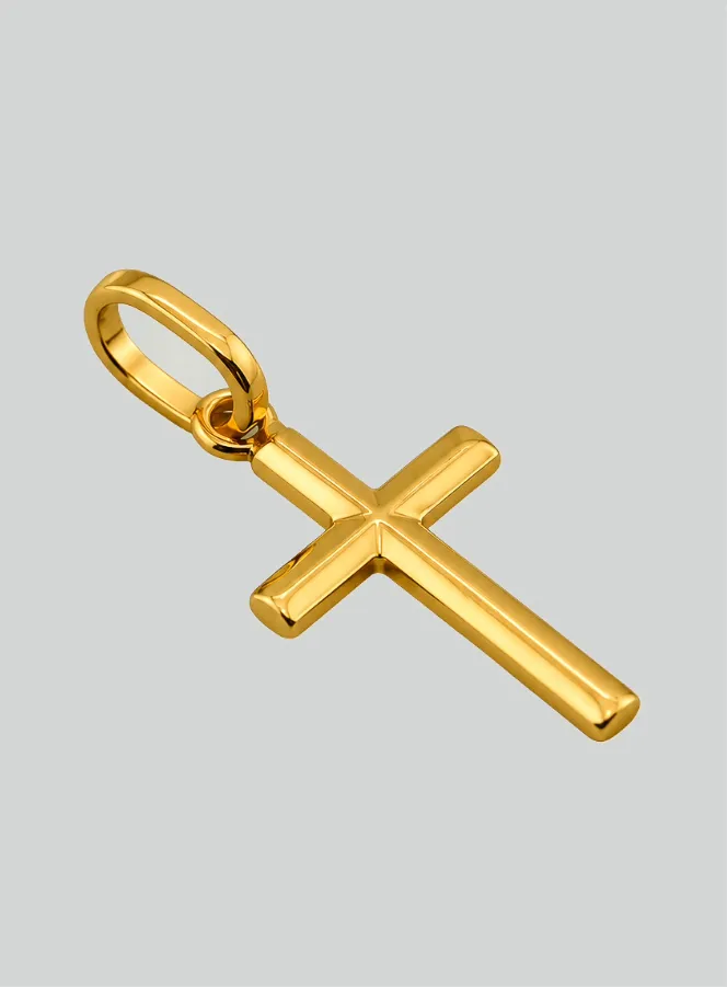 Hanger Jezus Kruis - 10mm - Massief 18 Karaats Goud (pic 2)