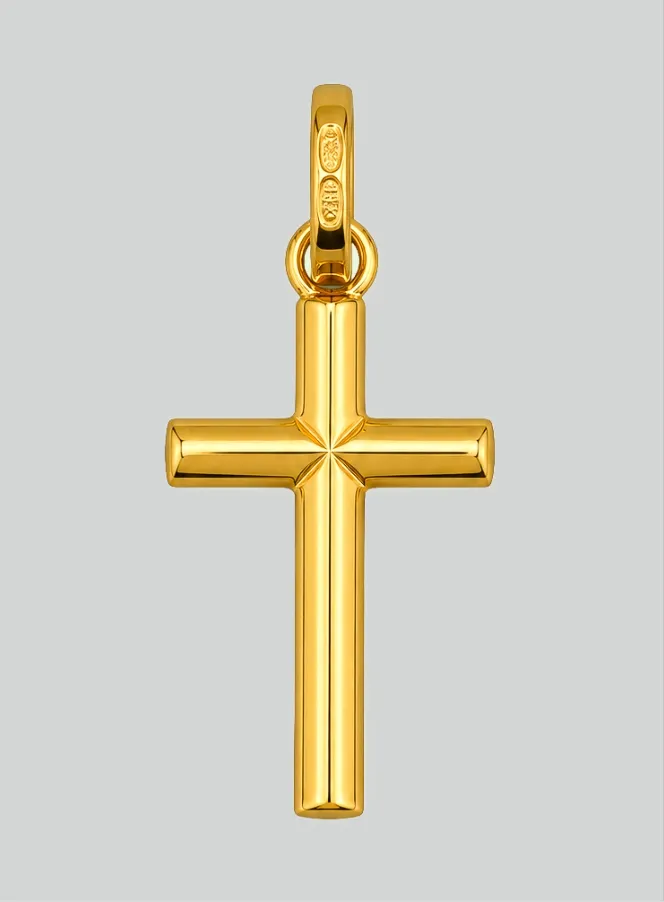 Hanger Jezus Kruis - 10mm - Massief 18 Karaats Goud (pic 3)