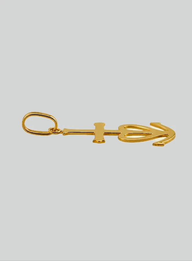 Hanger Kruis Hart Anker Geloof Hoop en Liefde - 20mm - 18 Karaats Goud (pic 4)