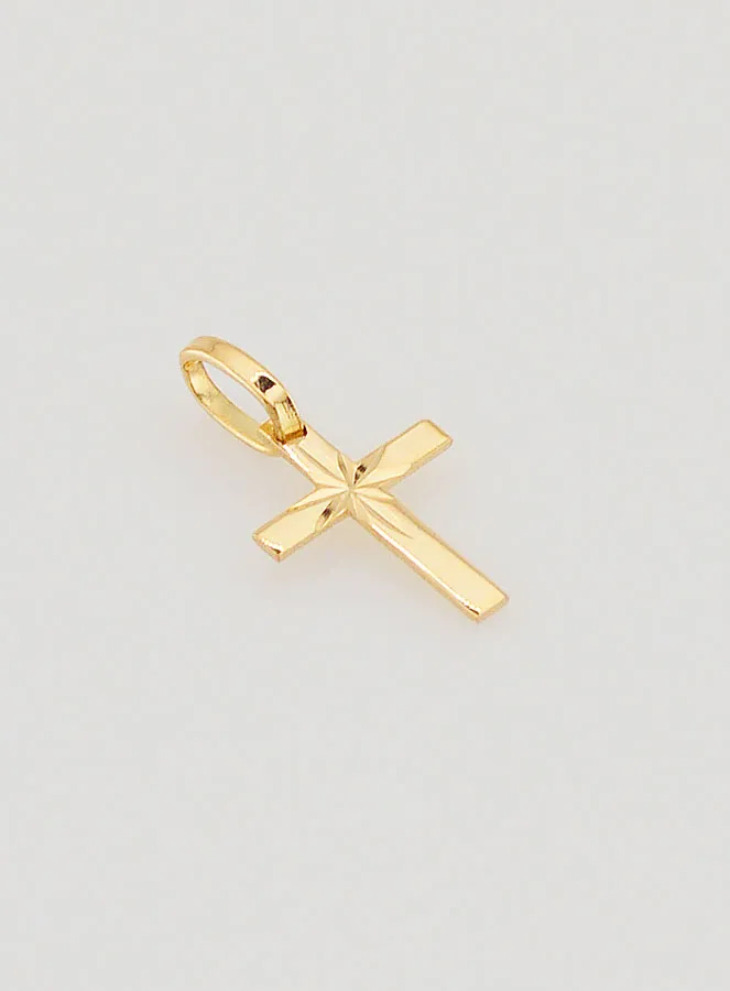 Hanger Kruis Ster der Wijzen - 10mm - Massief Goud 18 Karaat (pic 3)