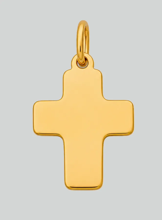 Hanger Kruis Klassiek - 15mm - Massief Goud 18 Karaat (pic 3)