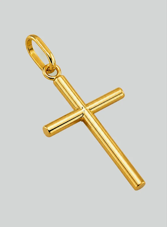 Kruis Hanger Klassiek - 22mm - Massief 18 Karaat Goud (pic 2)