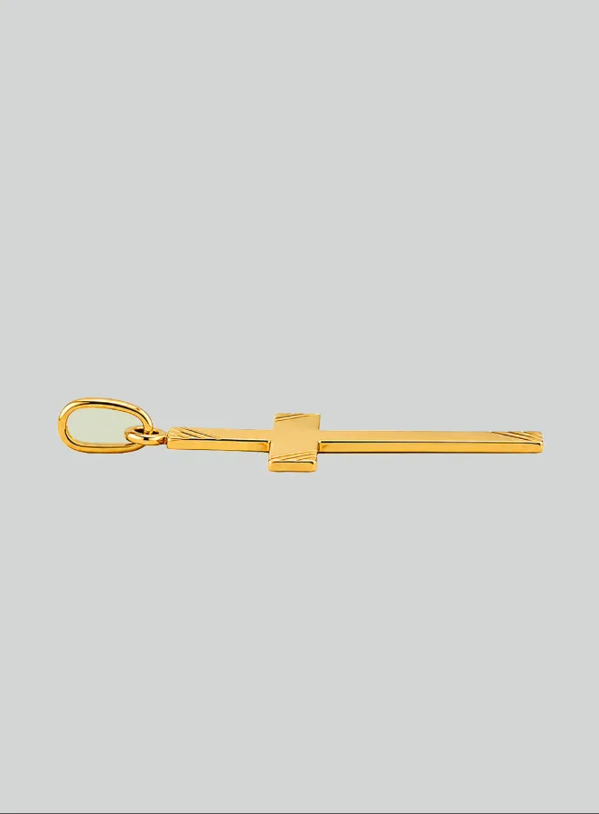 Hanger Klassiek Kruis Gediamanteerd - 22mm - Massief Goud 18 Karaat (pic 4)