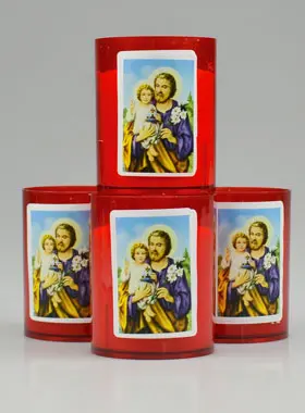 4 Rode Offer Kaarsen Heilige Jozef (pic 1)