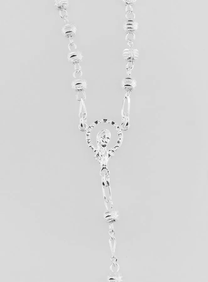 Rozenkrans Massief 925 Zilver - Glanzende Kralen 3mm (pic 4)
