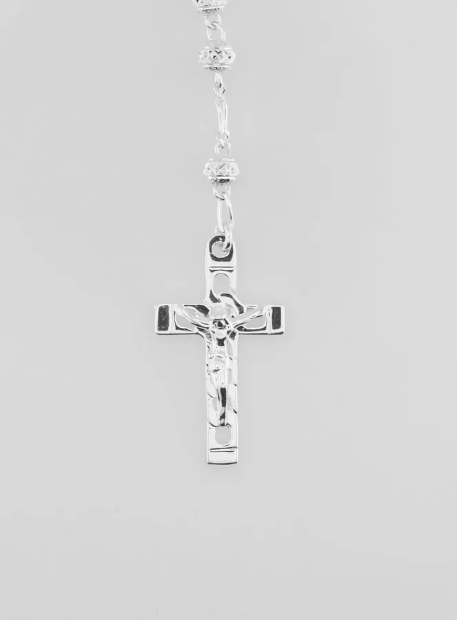 Rozenkrans 925 Sterling Zilver - Glanzende Kralen 4mm (pic 3)