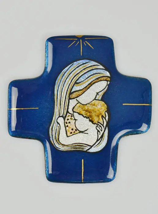 Doop Kruis Stella Maris uit Emaille van Libanon (pic 2)