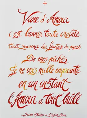 Gebedskaart - Leven in liefde - St. Theresa (pic 1)