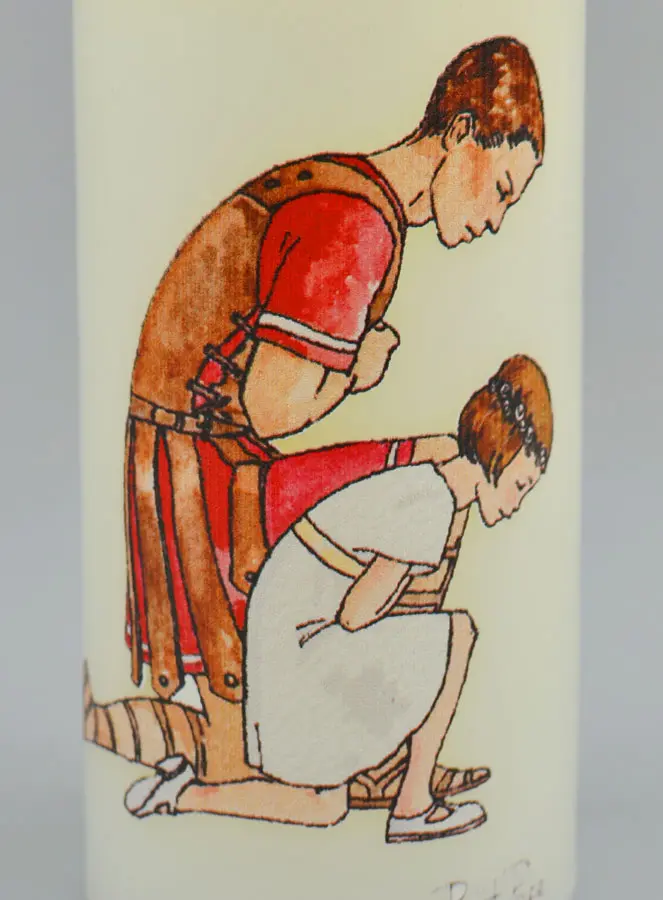 Communie Kaars - Centurion en Meisje Bruin Haar (pic 3)