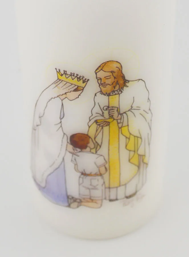 Communiekaars Ontvang de Eucharistie - Jezus en Maria - Jongen Bruin Haar (pic 4)
