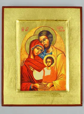 Byzantijnse Icoon - Heilige Familie van Nazareth 13cm (pic 1)