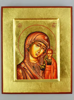 Byzantijnse Icoon - Moeder Gods van Kazan 13cm (pic 1)