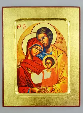 Byzantijnse Icoon van de Heilige Familie - 18cm (pic 1)