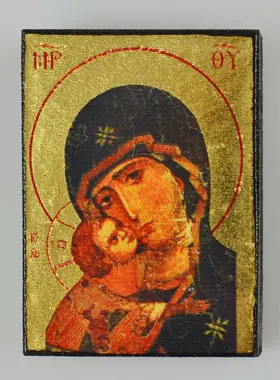 Religieuze Icoon Moeder Gods van de Tederheid - Mini Formaat (pic 1)
