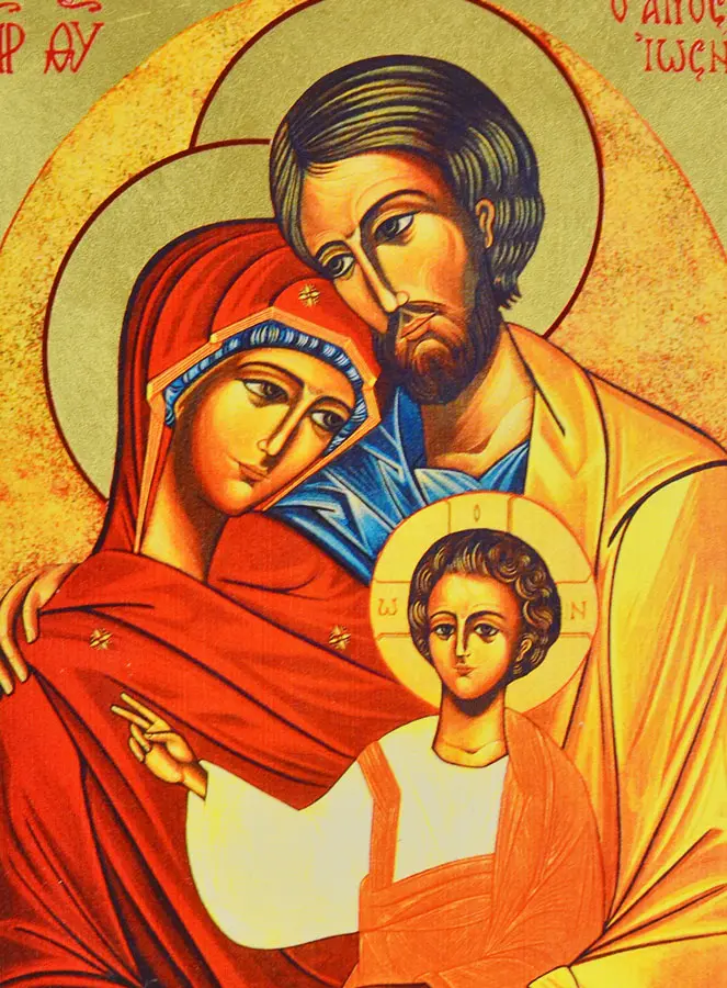 Byzantijnse Icoon Heilige Familie - 24cm (pic 3)