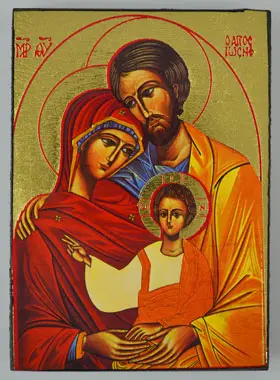 Kleine Religieuze Icoon - Heilige Familie - 9 cm (pic 1)